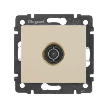 Розетка телевизионная проходная TV СП Valena 14дБ 2400МГц механизм сл. кость IEK 774331