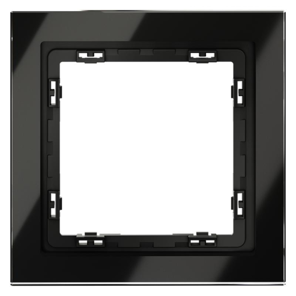 Рамка 1-м S70 стеклян. черн. Voltum VLS110108