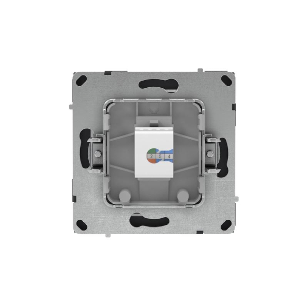 Розетка компьютерная 1-м KANT RJ45 кат.5E без шторки черн. уголь DKC 7012663