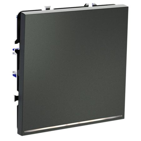 Выключатель 1-кл СП S70 10А с подсветкой механизм титан Voltum VLS010206