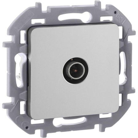 Розетка телевизионная TV Inspiria 2дБ 0-2400мГц с топологией "звезда" механизм алюм. IEK 673852