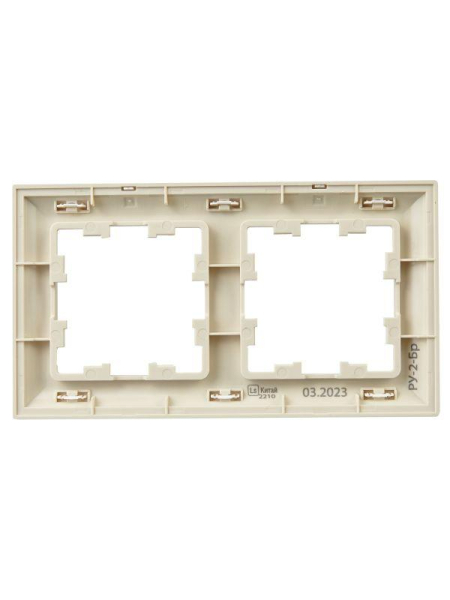Рамка 2-м BRITE РУ-2-Бр беж./жемчуж. IEK BR-M22-12-1-K10