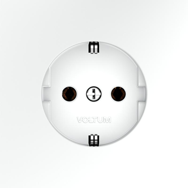 Розетка 1-м СП S70 16А с заземл. механизм бел. матов. Voltum VLS040102