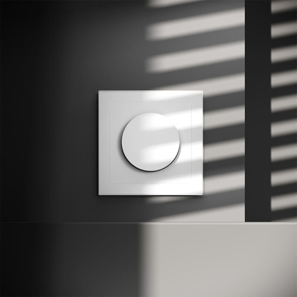 Светорегулятор поворотно-нажимной СП S70 600Вт механизм бел. матов. Voltum VLS070302