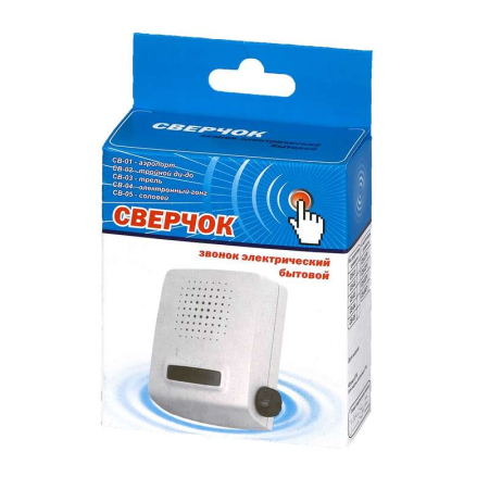 Звонок проводной Сверчок трель 220В 80-90дБА бел. МОНОМАХ СВ-03