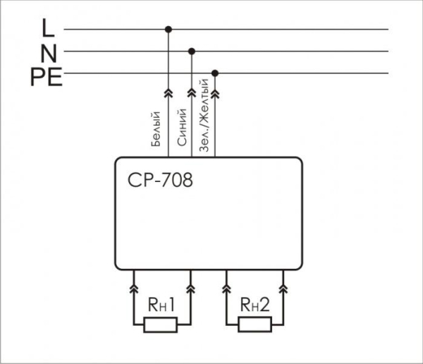 Реле напряжения CP-708 (однофазный; микропроцессорный; цифровая индикация напряжения; розеточный тип корпуса; для установки в монтажную коробку d60мм 150-300В 10А 1Z IP20) F&F EA04.009.008