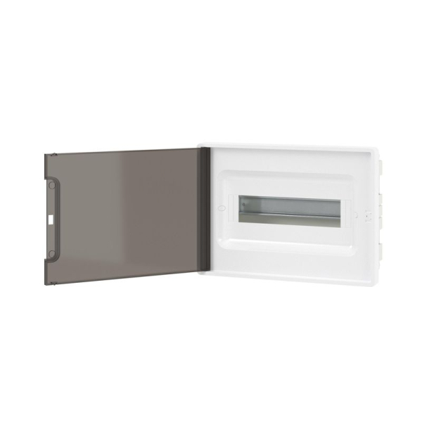 Щиток встраиваемый Фрейм (FRAME) 12мод с тонированной дверцей с 2 шинами PEN на 6 и 8 отверст. бел. DKC F12B1WD