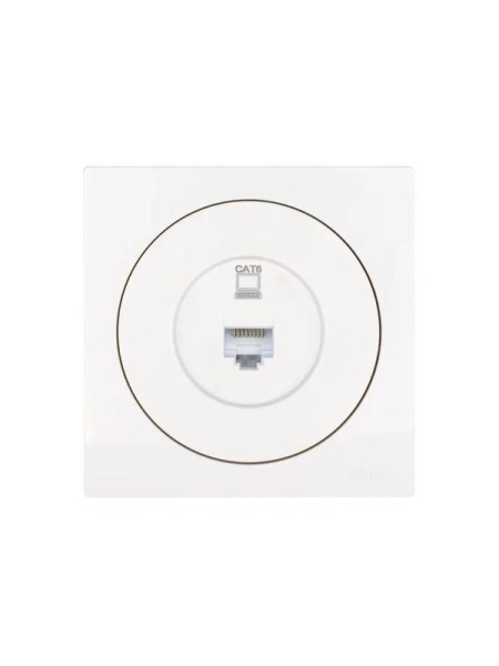 Розетка компьютерная СП OSEN RJ45 кат.6 механизм бел. LEZARD 743-0288-140