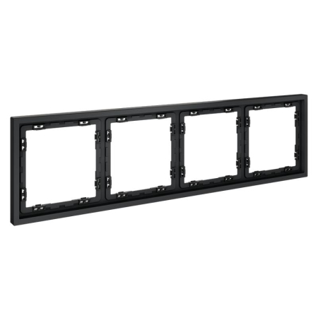 Рамка 4-м S70 пластик. графит Voltum VLS100407