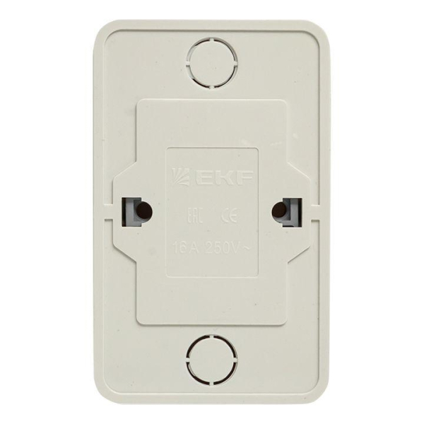 Розетка 2-м ОП Рим 16А IP20 с заземл. бел. EKF ENR16-128-10