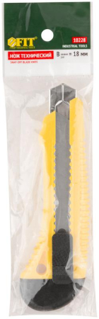 Нож технический 18мм усилен. пластик. FIT 10228