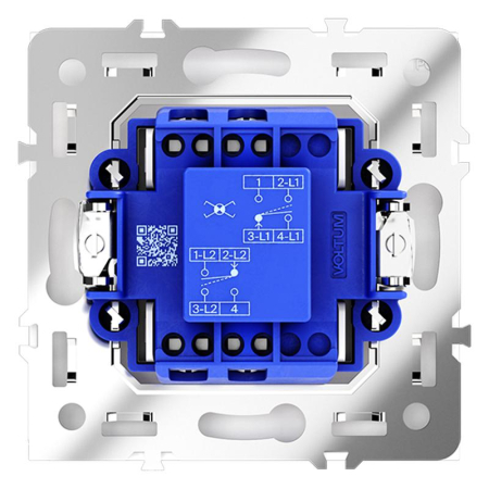 Переключатель перекрестный 1-кл. СП S70 механизм бел. матов. Voltum VLS010502