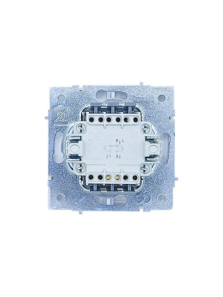 Выключатель 2-кл. 1п СП ZIMA 10А IP20 с индикацией безвинтов. зажим механизм бел. LEZARD 704-0288-112QC