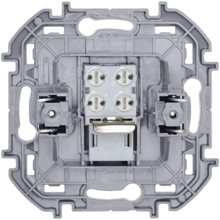 Розетка телефонная Inspiria RJ11 механизм бел. IEK 673820