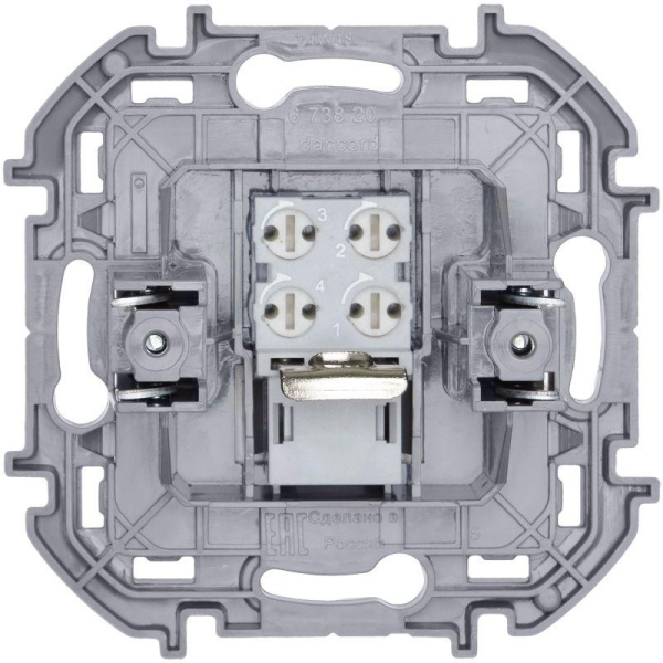 Розетка телефонная Inspiria RJ11 механизм бел. IEK 673820