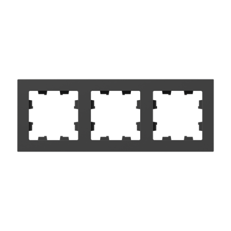 Рамка 3-м Эпика пластик черн. EKF UP1-FPB-03