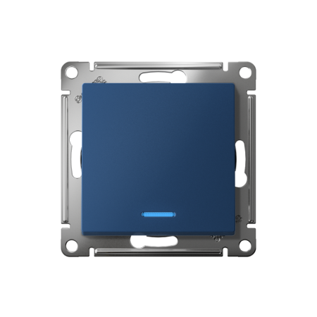 Переключатель 1-кл. AtlasDesign (сх. 6а) 10AX с подсветкой механизм аквамарин SE ATN001163