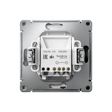 Выключатель 1-кл. ArtGallery 10AX быстрозажим. клем. механизм бел. SE GAL000111S