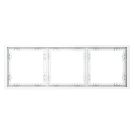 Рамка 3-м S70 пластик. бел. матов. Voltum VLS100302