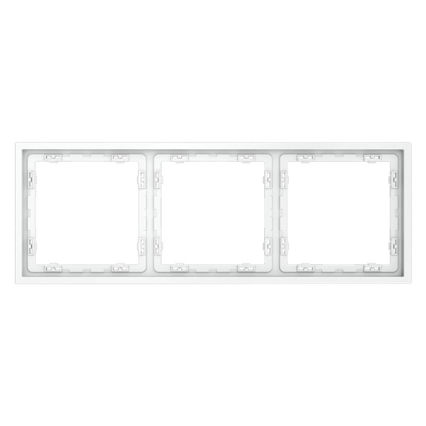 Рамка 3-м S70 пластик. бел. матов. Voltum VLS100302