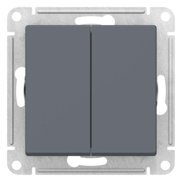 Выключатель 2-кл. AtlasDesign (сх. 2) 10А с самовозвратом механизм грифель SE ATN000717