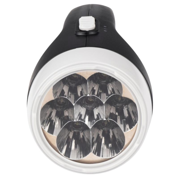 Фонарь аккумуляторный ручной AccuF2-L07-bk 7LED 2 режима: 100проц./25проц. аккум. 0.4А.ч выдвижная вилка индикатор зарядки черн. ФАZА 5000810
