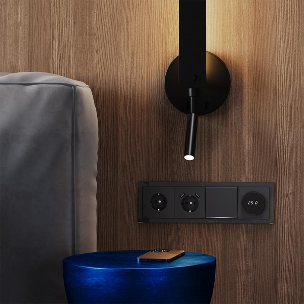 Рамка 4-м S70 стеклян. графит Voltum VLS110407