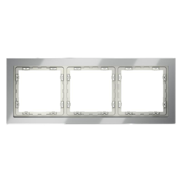 Рамка 3-м S70 стеклян. сталь Voltum VLS110305