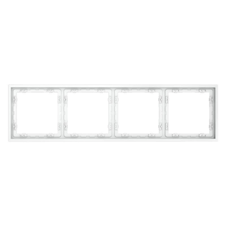 Рамка 4-м S70 пластик. бел. матов. Voltum VLS100402