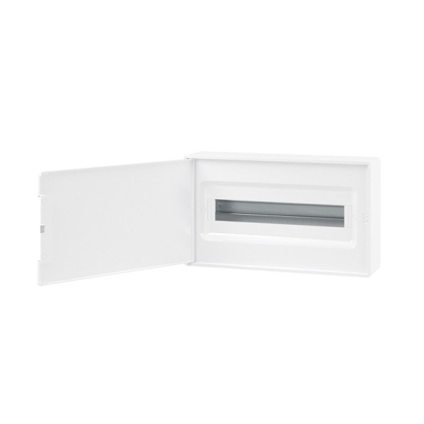 Щиток настенный Фрейм (FRAME) 18мод. с бел. дверцей с 2 шинами PEN на 8 и 10 отверст. бел. DKC F18W1WW