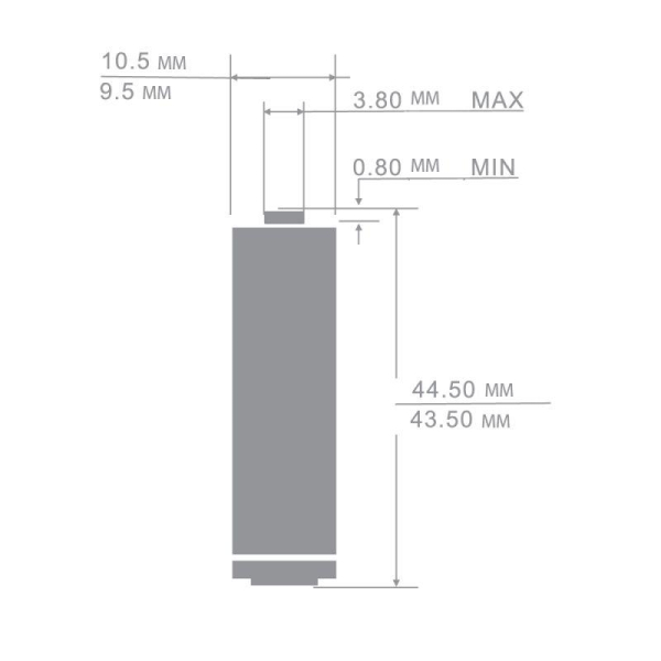 Аккумулятор AAA/R03 800мА.ч NI-MN BP-2 металлик (блист.2шт) Camelion 3674