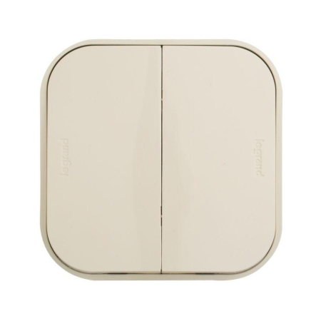 Переключатель проходной 2-кл. ОП Quteo 10А IP20 250В сл. кость IEK 782236