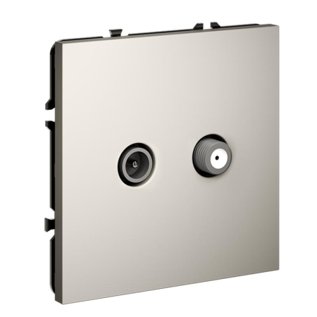 Розетка телевизионная оконечная TV + SAT 2-м СП S70 механизм кашемир Voltum VLS060403