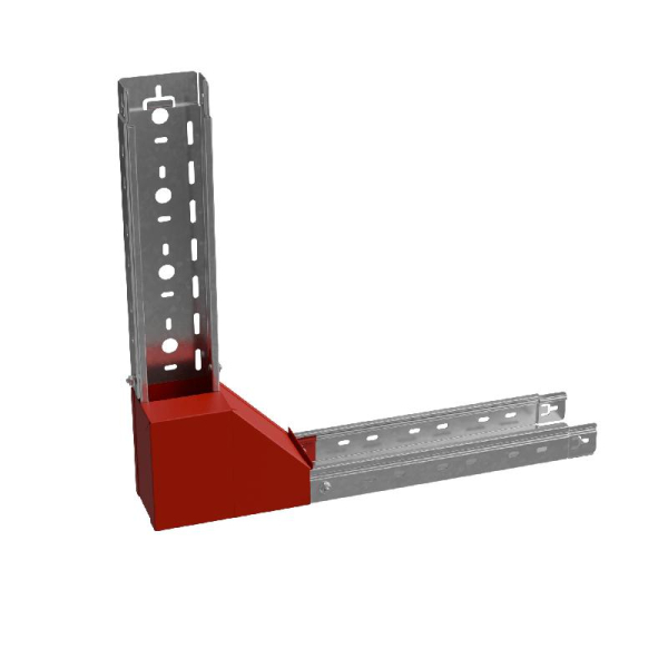 Угол для лотка вертикальный внутренний правый с разворотом трассы на 90град. 50х50 сталь 1мм "ПЛЮС" NLPDplus90-50-50-R КМ PL3821