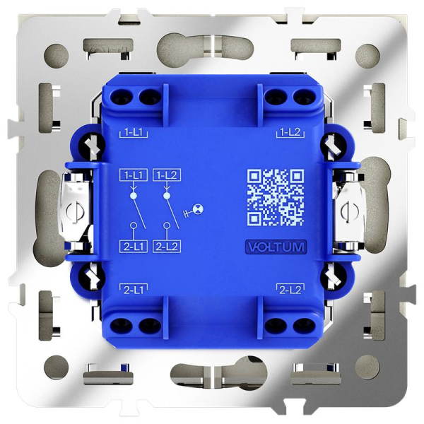 Выключатель 2-кл. СП S70 10А с подсветкой механизм шелк Voltum VLS020204
