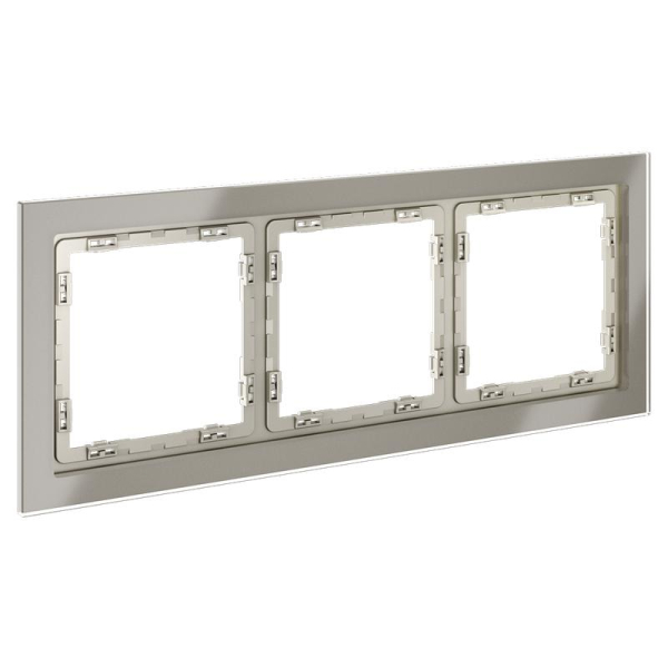 Рамка 3-м S70 стеклян. шелк Voltum VLS110304