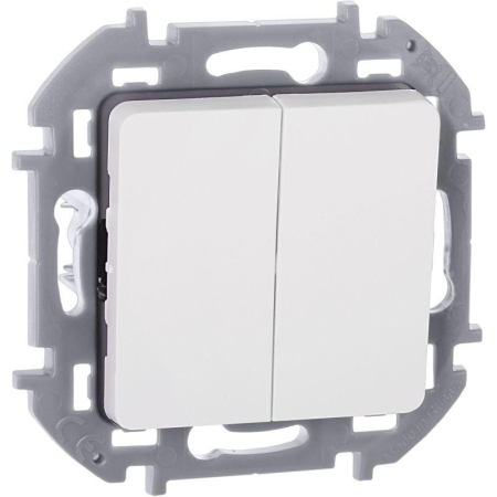 Выключатель 2-кл. Inspiria 10А IP20 250В 10AX механизм бел. IEK 673620