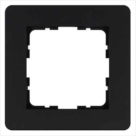 Рамка 1-м G-Flex черн. матов. soft touch Jasmart G1101PB