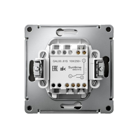 Переключатель 1-кл. ArtGallery 10AX быстрозажим. клем. механизм базальт SE GAL001461S