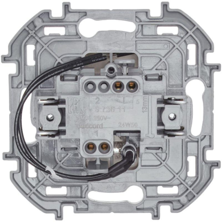 Выключатель 1-кл. Inspiria 10А IP20 250В 10AX с подсветкой/индикацией механизм сл. кость IEK 673611