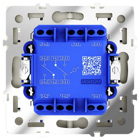 Переключатель проходной 2-кл. СП S70 10А механизм шелк Voltum VLS020304