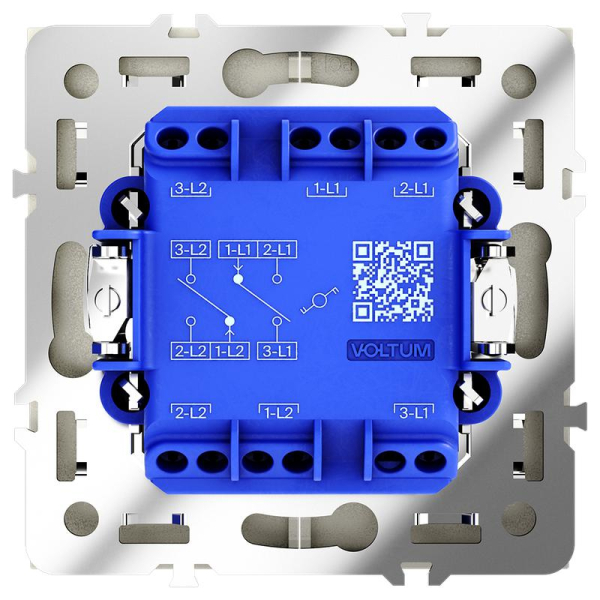 Переключатель проходной 2-кл. СП S70 10А механизм шелк Voltum VLS020304