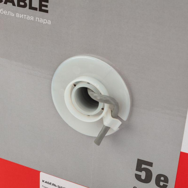 Кабель витая пара U/UTP кат.5E 4х2х24AWG CU LSZH нг(А)-HF INDOOR SOLID сер. (305м) Rexant 01-0069