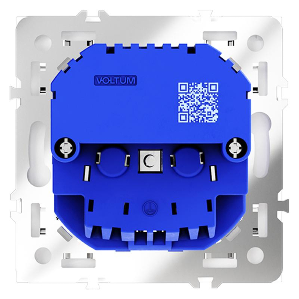 Розетка 1-м СП S70 16А с USB A+С с заземл. защ. шторки механизм бел. матов. Voltum VLS040502