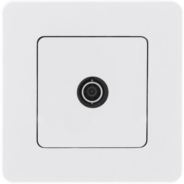 Розетка телевизионная TV Inspiria 2дБ 0-2400мГц с топологией "звезда" механизм бел. IEK 673850