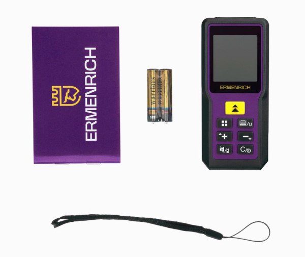 Рулетка лазерная Reel PRO GM60 фиолет. Ermenrich 84645