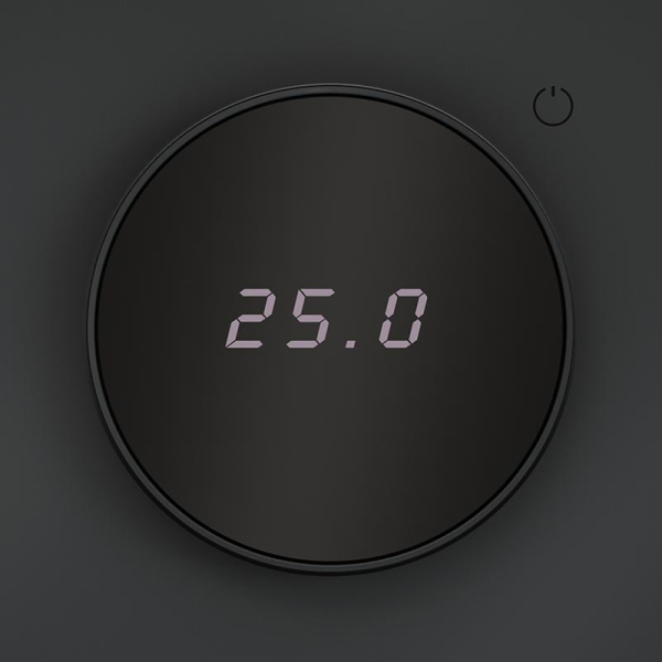 Терморегулятор электронный S70 с индикацией и датчиком для теплого пола механизм графит Voltum VLS070107