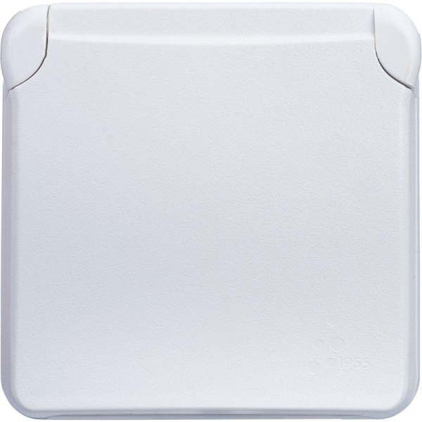 Розетка 1-м СП Plexo 16А IP55 250В 2P+E с заземл. немецк. стандарт антибактер. механизм бел. Leg 070722