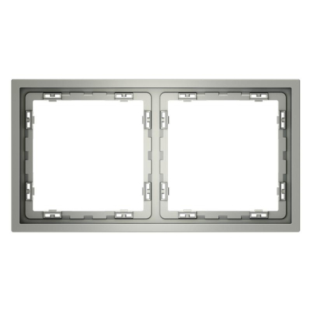 Рамка 2-м S70 пластик. сталь Voltum VLS100205