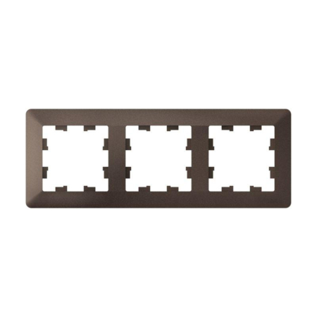 Рамка 3-м AtlasDesign Air мокко/дым. черн. SE ATN220603